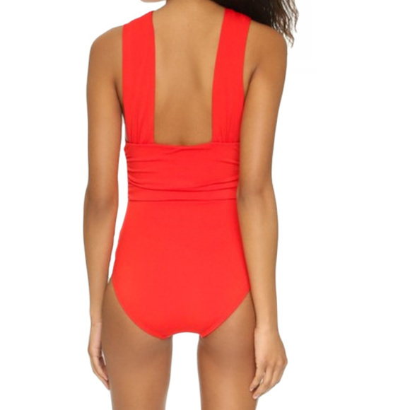 Red Swimming Suite one piece sw286 - Picture 2 of 2